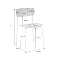 Set di 2 sedie vintage in metallo e compensato , grigio perlato