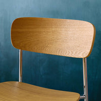 Set di 2 sedie vintage in metallo e compensato , grigio perlato