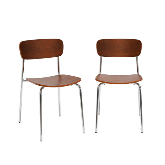 Set di 2 sedie vintage in metallo e compensato , grigio perlato