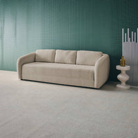 Divano letto in tessuto ciniglia, 3 posti, grigio chiaro