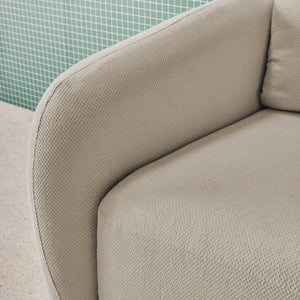 Divano letto in tessuto ciniglia, 3 posti, grigio chiaro