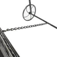 Fioriera da Balcone a 3 Ripiani con 2 Ruote, Porta Piante per Giardino in Metallo 53x39x78cm Nero