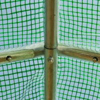 Serra da Giardino a Tunnel 8x3x2m in PE e Acciaio con Porta Avvolgibile e Finestre, Verde