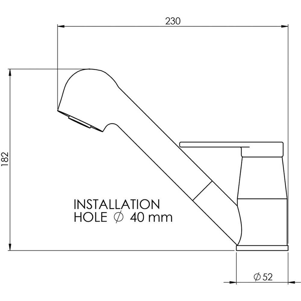 Monocomando miscelatore cromato doccia estraibile cromata
