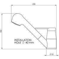 Monocomando miscelatore cromato doccia estraibile cromata