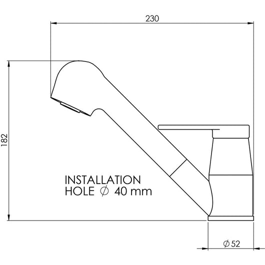Monocomando miscelatore cromato doccia estraibile cromata