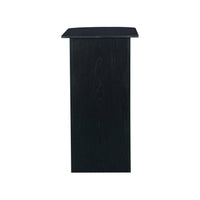 Tavolo alto da cucina decorato in legno con ripostigli, nero