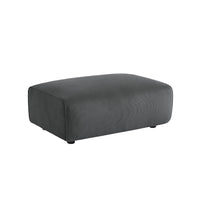 Pouf, poggiapiedi per divano wallas velluto a coste, 3 posti  , grigio