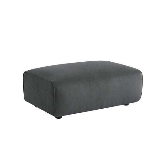 Pouf, poggiapiedi per divano wallas velluto a coste, 3 posti  , grigio