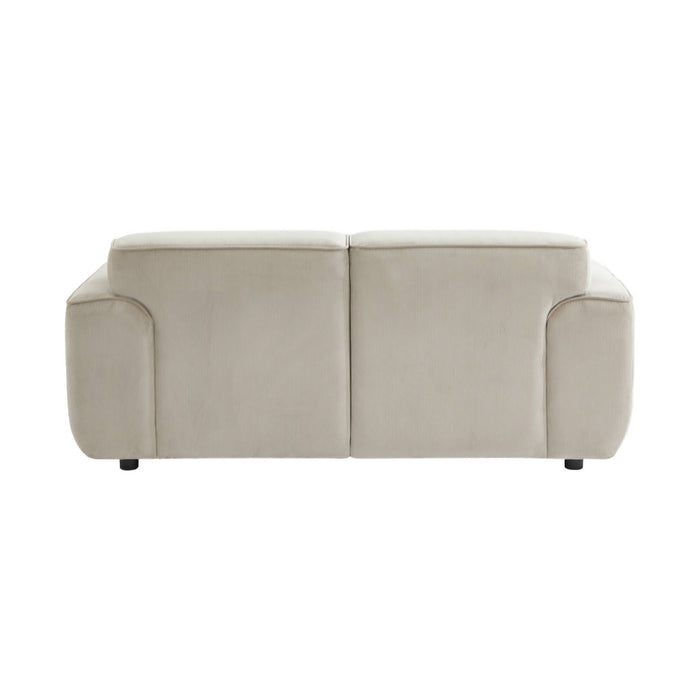 Divano a 2 posti in velluto a coste fino, grigio