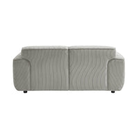 Divano a 2 posti in velluto a coste fino, grigio chiaro