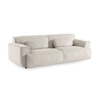 Divano a 3 posti in velluto a coste fini, grigio