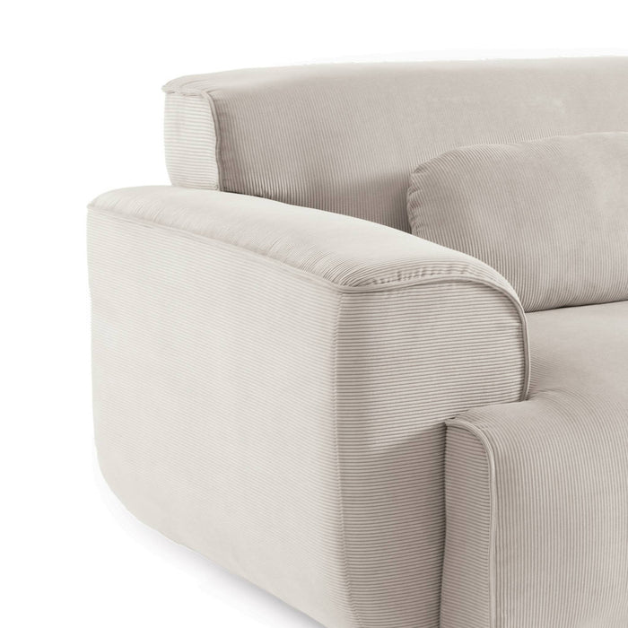 Divano a 3 posti in velluto a coste fini, grigio