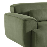 Divano a 3 posti in velluto a coste fini, verde