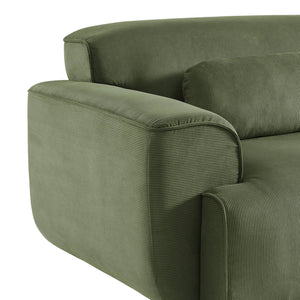 Divano a 3 posti in velluto a coste fini, verde