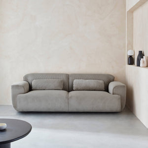 Divano a 3 posti in velluto a coste fini, grigio chiaro