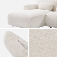 Divano angolare 3 posti bouclette