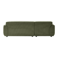 Divano angolare a 2 o 3 posti in velluto a coste fino, angolo