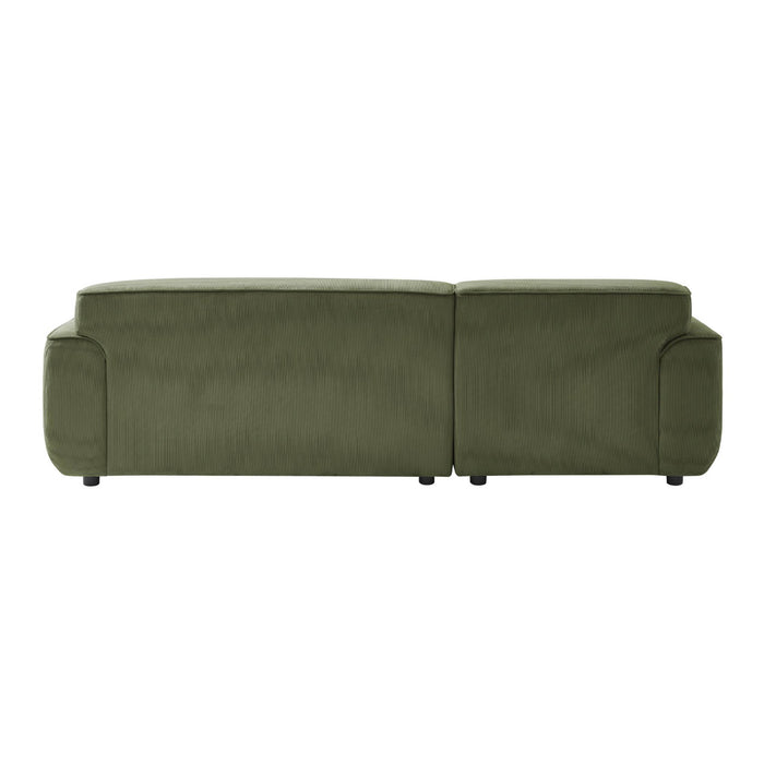 Divano angolare a 2 o 3 posti in velluto a coste fino, angolo