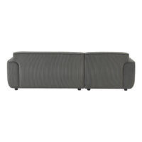 Divano angolare a 2 o 3 posti in velluto a coste fino, angolo