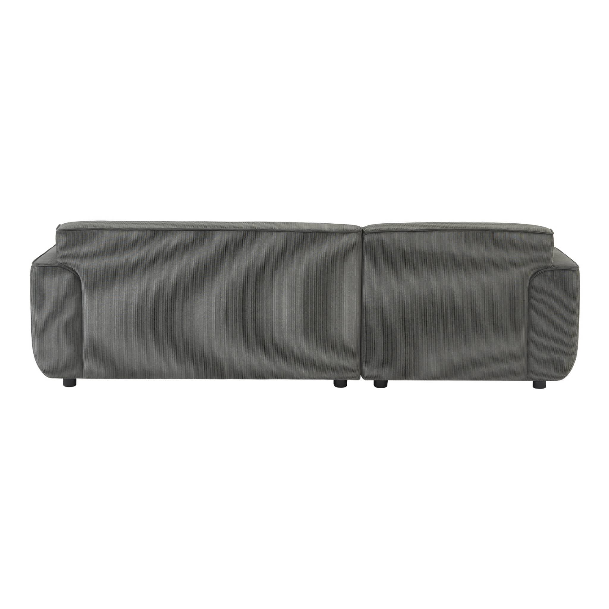 Divano angolare a 2 o 3 posti in velluto a coste fino, angolo