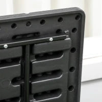 Baule da Giardino da 366L Effetto Legno in Plastica, 122.4x62x64.5 cm, Nero