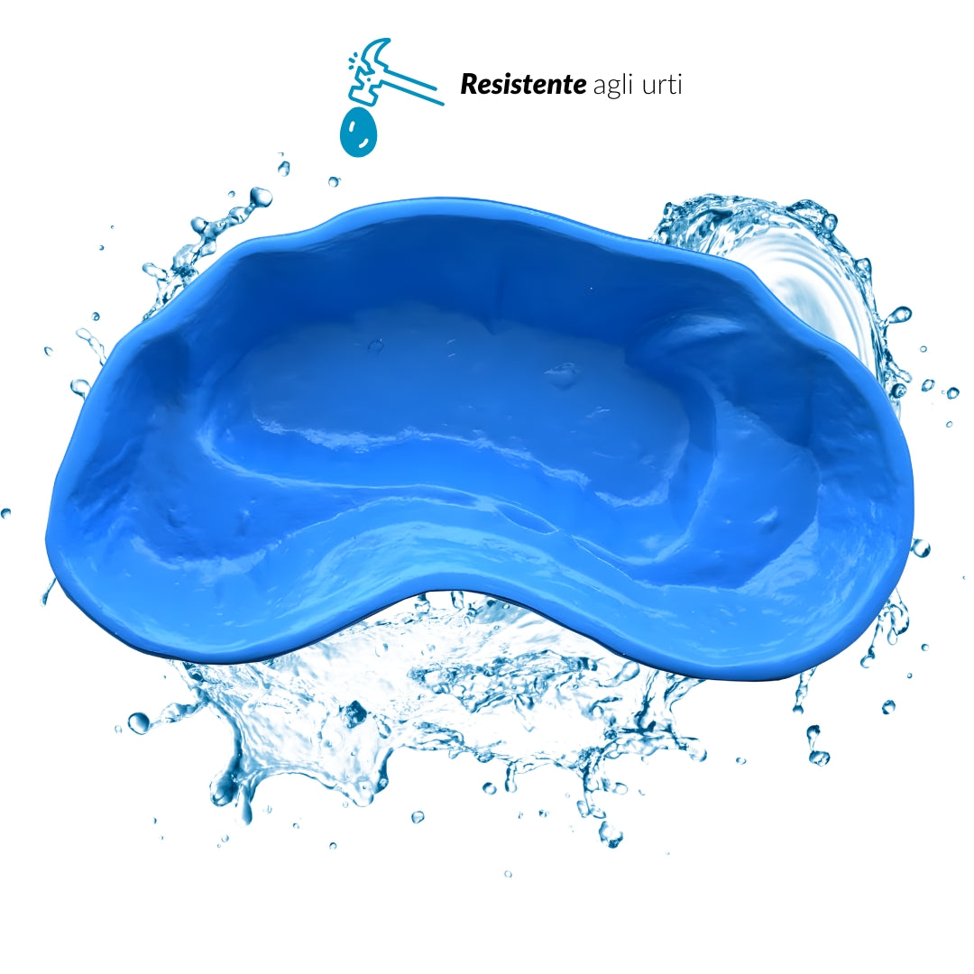 Laghetto da giardino nemi azzurro litri 270 da 180x100xh36