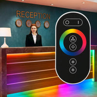 Optonica telecomando mini touch wireless per strisce led rgb *** colore nero, confezione 1