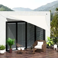 Tenda a vela Tendone parasole triangolare in poliestere (colore: bianco, dimensione: 6x6x6m)