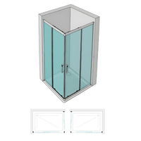 Lato porta box doccia angolare nicchia dafne cristallo 6 mm 120 cm stampato