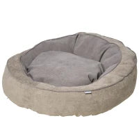 Cuccia per Cani Imbottita con Cuscino e Bordi Rialzati, Rivestimento in Tessuto, 85x85x35cm, Grigio