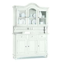 Cristalliera 8 ante 4 cassetti, in stile classico in legno e mdf con rifinitura in noce bianca 196x43x218 H