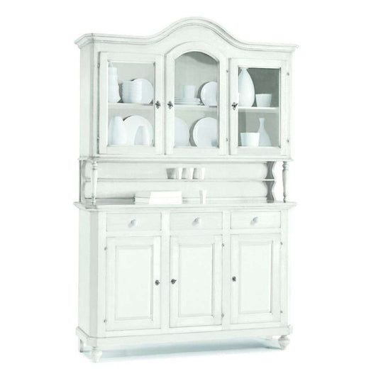 Cristalliera 8 ante 4 cassetti, in stile classico in legno e mdf con rifinitura in noce bianca 196x43x218 H