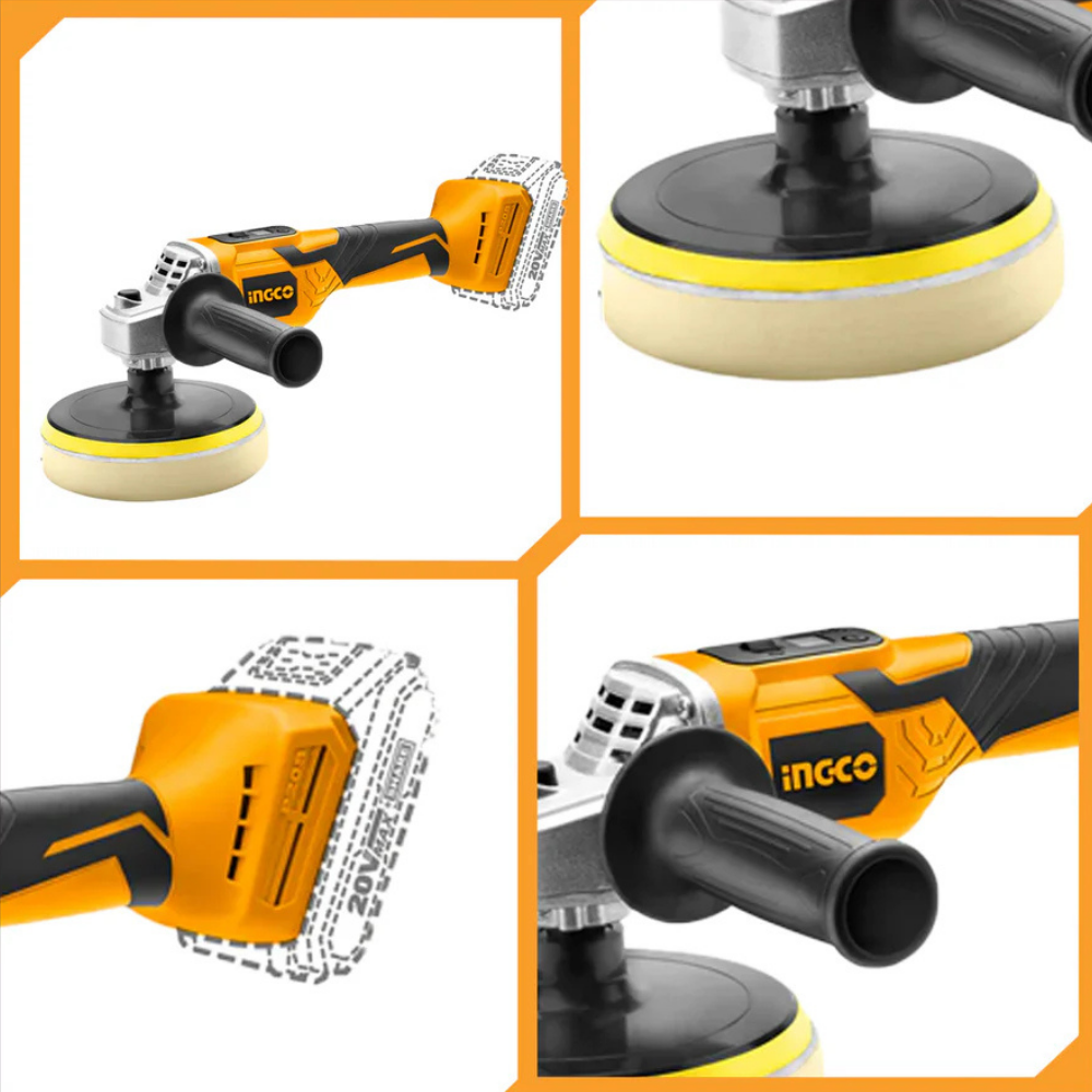 Lucidatrice a batteria litio 20v nuda senza fili velocità regolabile 150mm