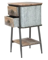 Comodino 2 Cassetti Bronxs Cm 43,5X36,5X72,5