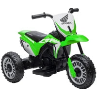 Moto Elettrica per Bambini con Licenza Honda CRF450RL a 3 Ruote, Età 18-36 Mesi, Verde