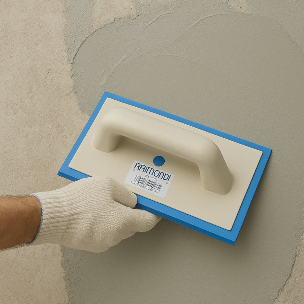 Spatola fuga doppio profilo gomma morbida azzurrina 100x245 mm raimondi