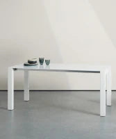 E-STYLO Tavolo allungabile moderno in MDF lucido, perfetto per chi ha spazi ridotti ma non vuole rinunciare a cene con parenti e amici, 90cm X 174/264cm H. 76cm