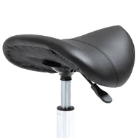 Sgabello da Lavoro a Sella con Ruote e Altezza Regolabile per Negozi Parrucchiere e Tattoo, 52x53x49-61cm Nero