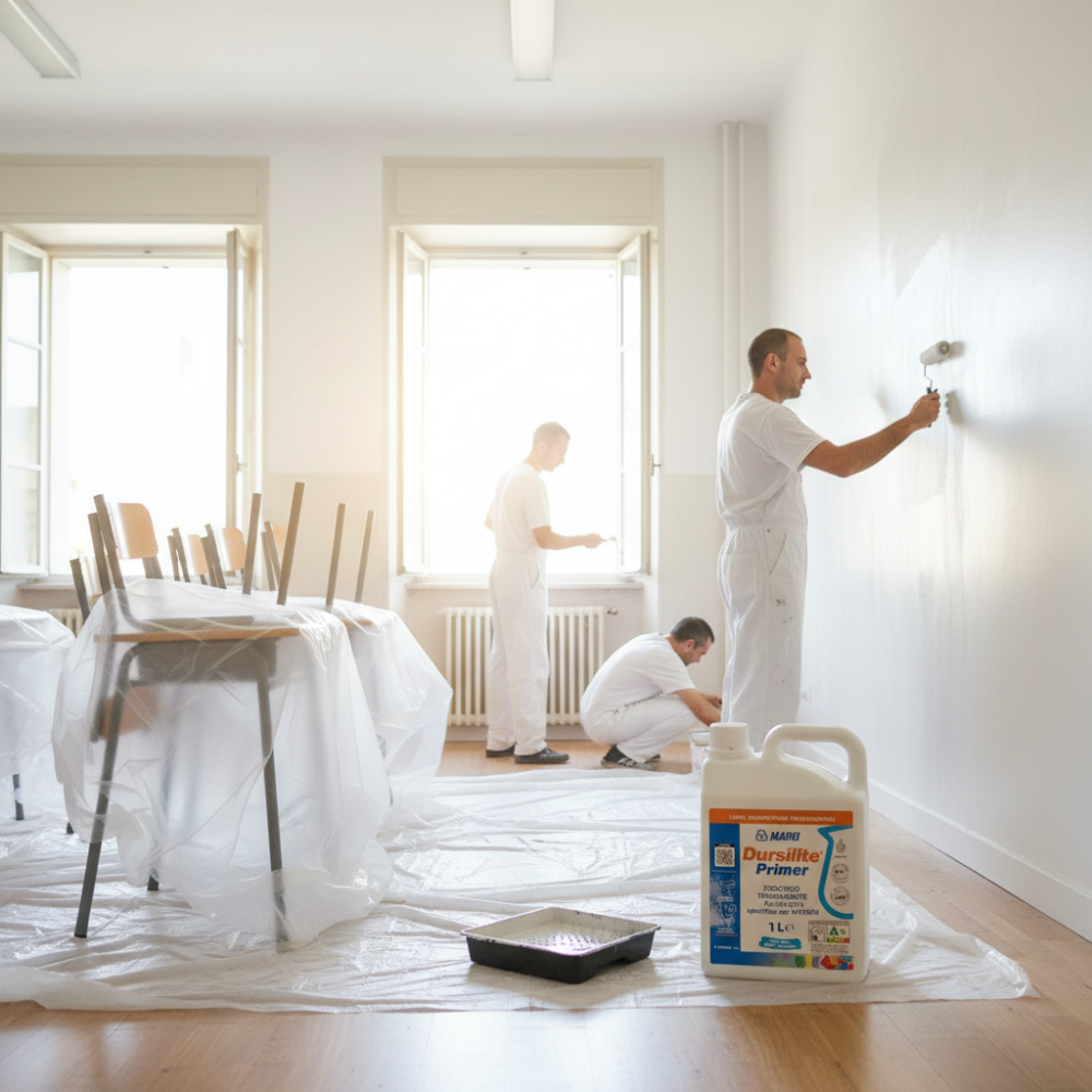 Dursilite primer fissativo base acqua trasparente per muri interni *** formato 1 lt, confezione 1