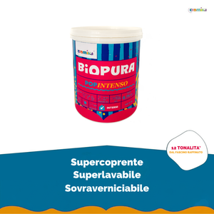 Pittura murale super lavabile coprente per interni popintenso *** formato 0,750 lt, colore- blu splash, confezione 1