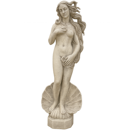 Statua cemento grigio effetto pietra naturale venere botticelli h120 cm giardini