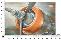 Dipinto Su Tela Aviator Cm 120X3.7X80