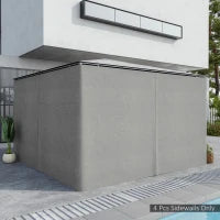 Tenda di Ricambio per Gazebo, Set da 4 Pezzi, per Gazebo da 3x4m, 352x205cm, Grigio Chiaro