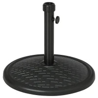 Base per Ombrellone di 14kg per Pali da Ø32-38 mm, Metallo e Cemento, Ø46 cm, Nero
