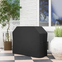 Copertura per Barbecue, resistente alle intemperie, 147 x 61 x 120 cm, Nero