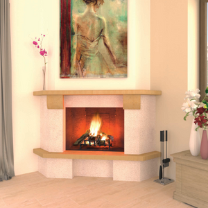 Camino barcellona rivestimento focolare refrattario m100 angolare pietra