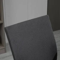 Sedia da Ufficio Ergonomica e Girevole con Altezza Regolabile, 61x61x89-99 cm, Grigio Scuro
