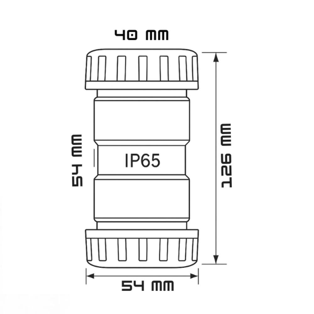 Faeg raccordo tubo rigido manicotto ip65 vari diametri tecnopolimero grigio *** diametro 40 millimetri, confezione 1