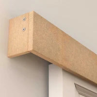 Binario con Kit di Accessori per Porte Scorrevoli in Stile Rustico in Legno